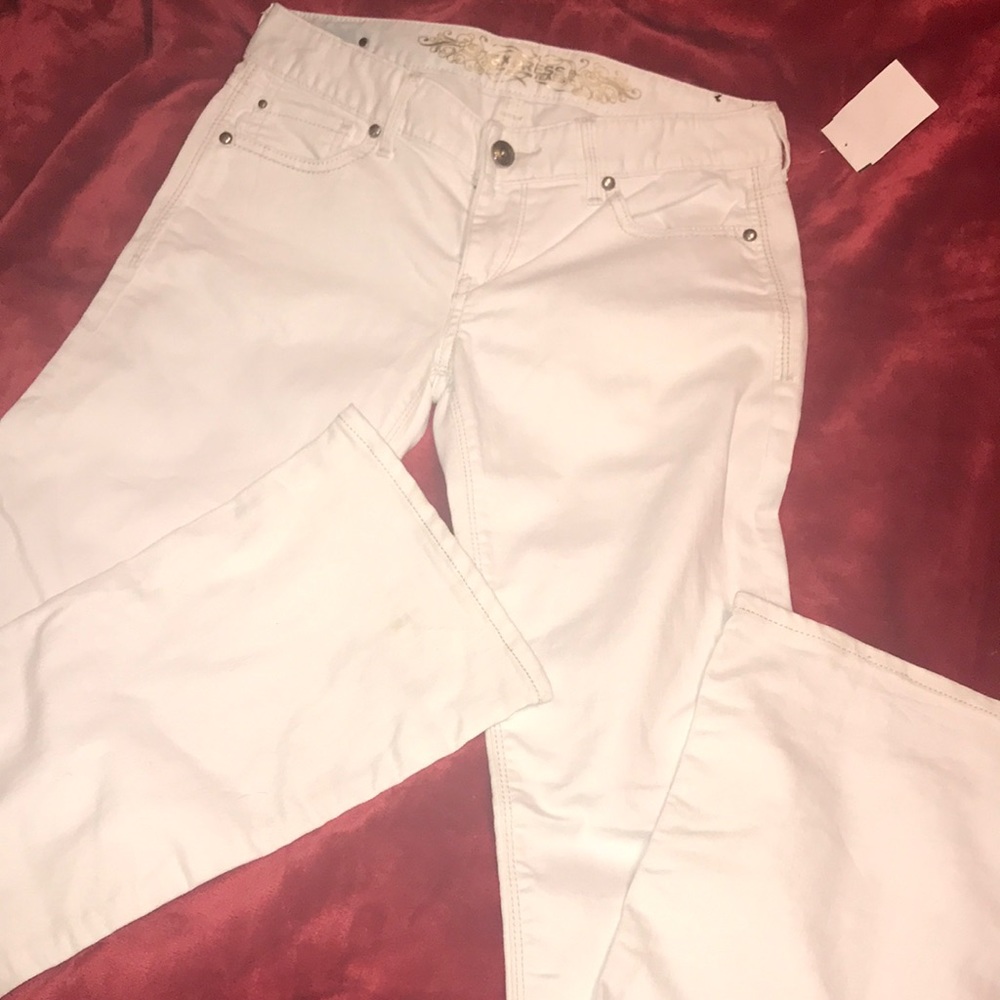 EXPRESS white boot cut jeans (4)